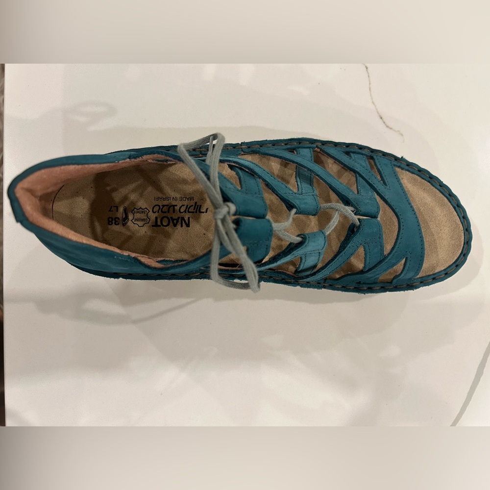 NAOT Yarrow Sandals-Teal Blue Nubuck Women’s 38- US 7. New without tag/box - Picture 5 of 9